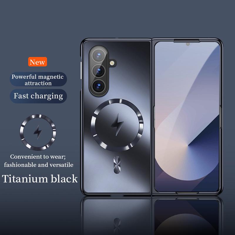 Матовое покрытие Беспроводная зарядка Сильный магнитный чехол Для Samsung Galaxy Z Fold7 Fold 7 Ударопрочный Жесткая крышка телефона