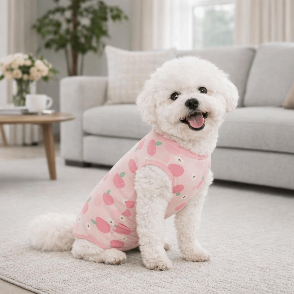 Cotton Dog Recovery Suit Cartoon Dog Jumpsuit Dog Sterilization Suit  Prevents Licking Wounds