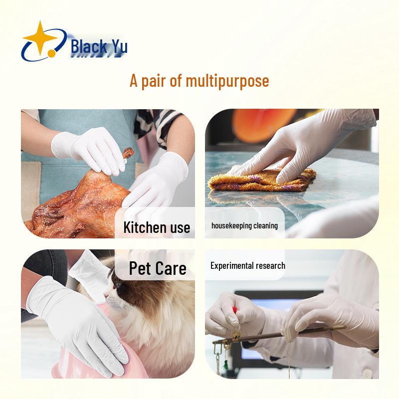 Star Universe E520 Oil-Resistant Thick Nitrile Gloves for Kitchen and Cleaning