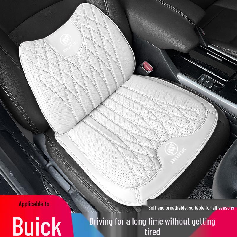 All-Season Nappa Leather Car Seat Cushions & Lumbar Supports for Buick Models: Verano, Encore, Regal, GL8, Velite 6, LaCrosse, and E5.