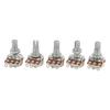 5Pcs Guitar Potentiometer Metal Long Knurled Split Shaft Audio Potentiometers Guitars Accessories