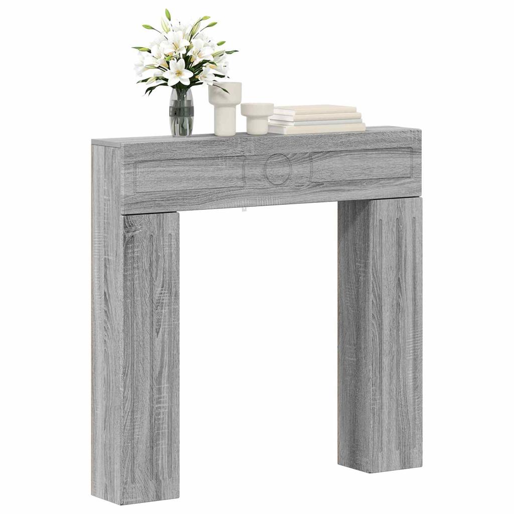 Fireplace Surround Sonoma Grey 102 x 18 x 100.5 cm Particleboard