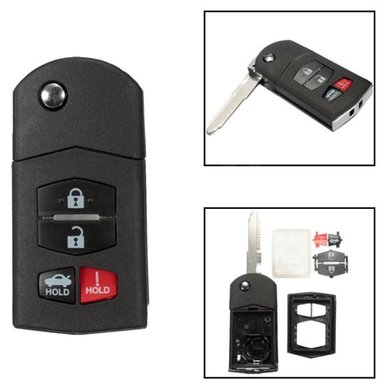 4 кнопки дистанционный откидной брелок чехол лезвие для Mazda 3 5 6 Rx-8 Cx-7