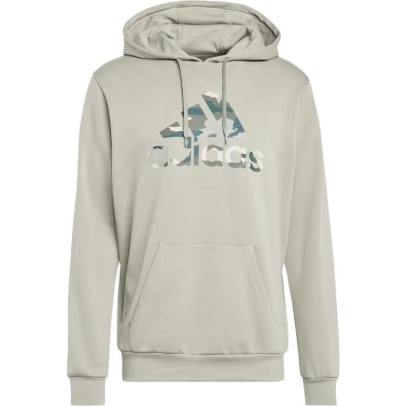 adidas Толстовка с капюшоном Camo Graphic Silver Pebble для мужчин в уличном стиле IY0740