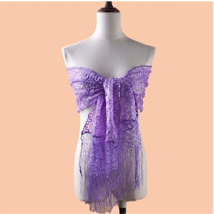 Кружевной экзотический шарф на шею Этническое плюшевое кружево для мужчин женщин С бахромой Сезонный гейтор для шеи Стильный кружевной шейный платок