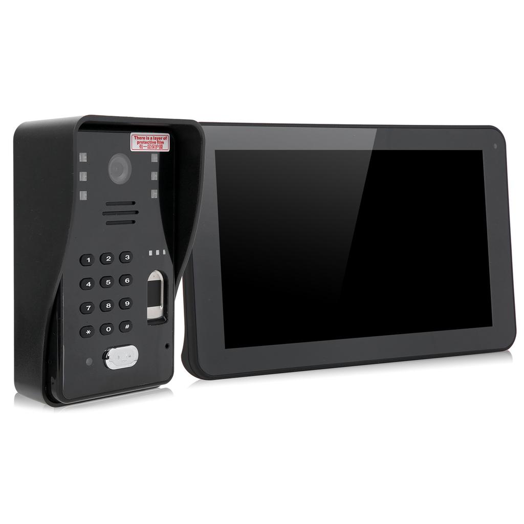 9-дюймовый проводной Wi-Fi доступ дверной телефон отпечаток пальца пароль IC карта удаленная разблокировка видеодомофон