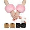 1 Pair Faux Fur Short Wrist Cuff, Elegant & Cute Fingerless Arm Warmer Sleeve For Women, Suitable For Daily Wear, Party, New Year Events