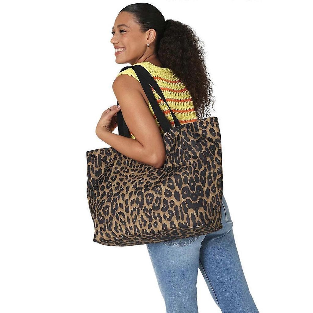 Bagbase Leopard Print Tote Bag