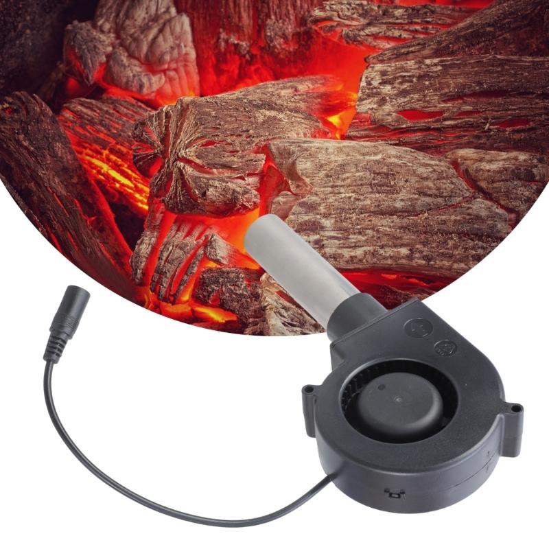 Регулируемая скорость 12В вентилятор 5500 об/мин высокий CFM для вентиляции дровяной печи, для кемпинга на открытом воздухе, совместим с металлическим воздуховодом