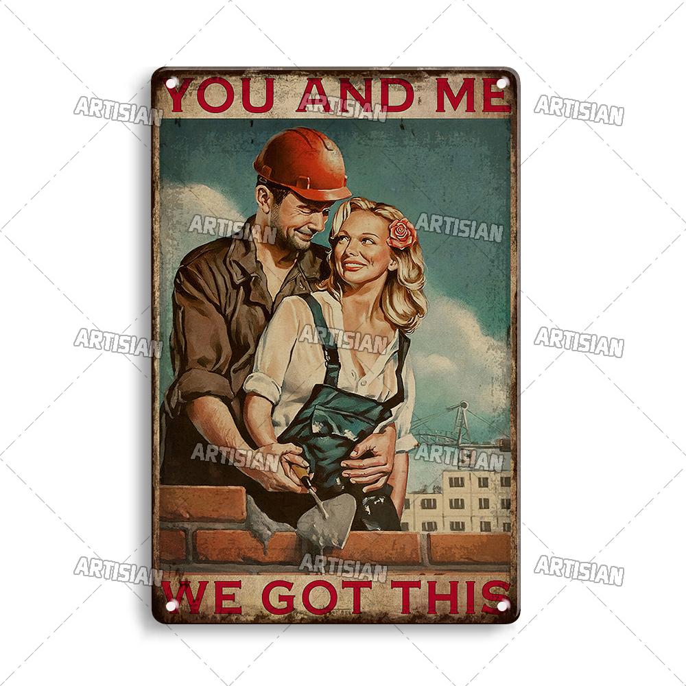 Artisian Job Metal Sign Work Tin Poster Police Accountant Scientist Writer Shoemaker Decorative Plate Wall Decor Garage Bar Pub