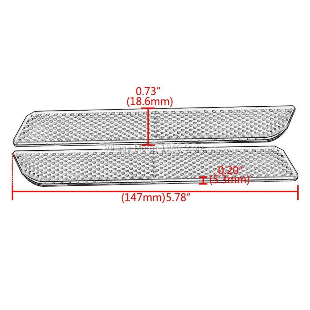 Universal For Harley Replacement Parts Visibility headlights Saddle Bag Cover Motorcycle Reflectors