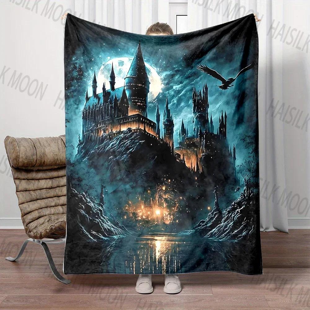 Mysterious Castle Printed Blanket, Children's Favorite Gift, Travel Office Camping, RV, Bedroom Sofa, Multi-scene Application