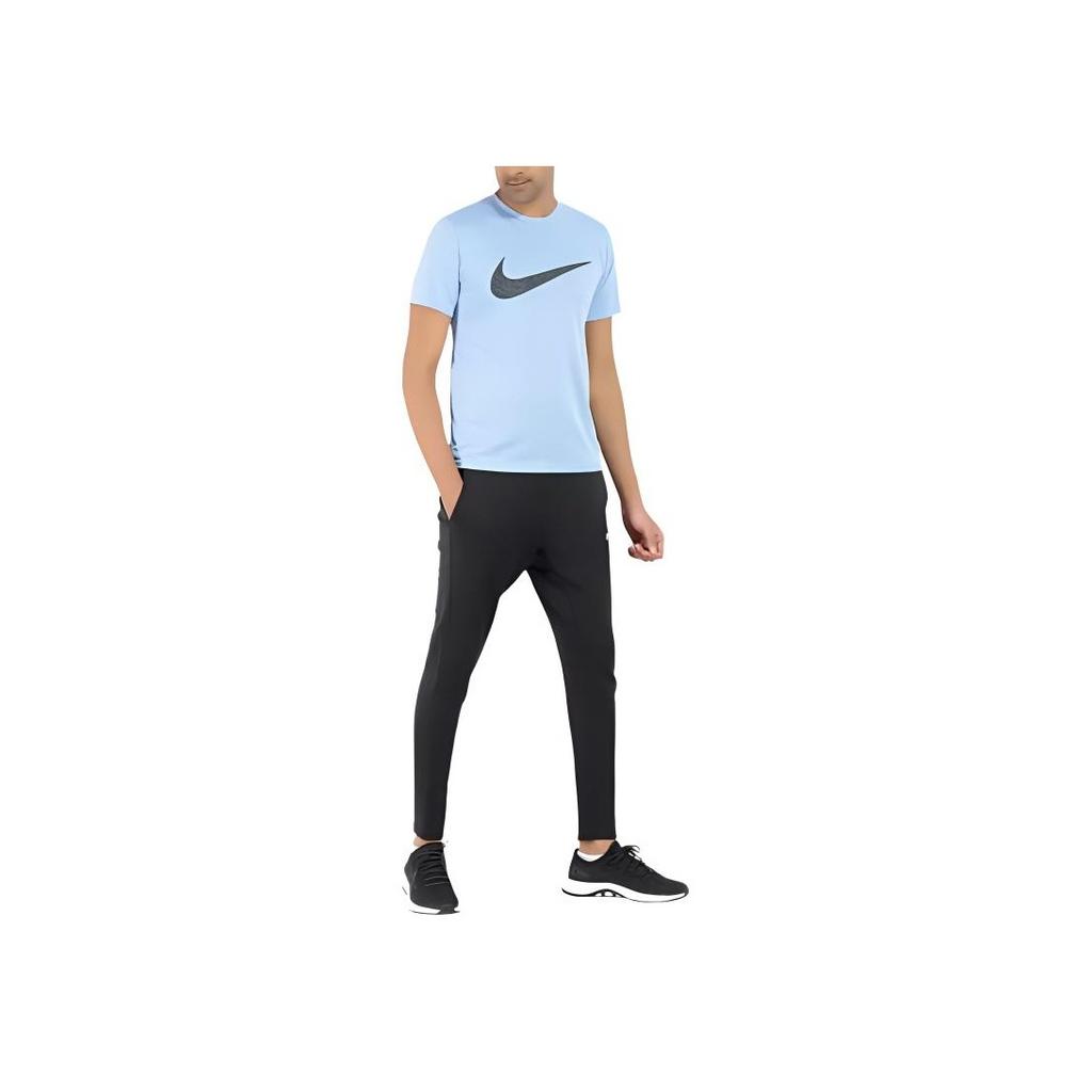 Nike Logo Print Fitted Knit Sports Pants Men Bottoms Black 805169-010