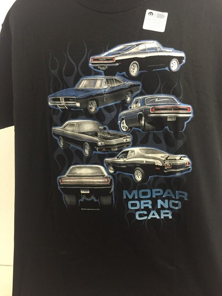 Black T-Shirt w/ "Mopar Or No Car" Script & Multiple Cars (Licensed) Unisex T-Shirt