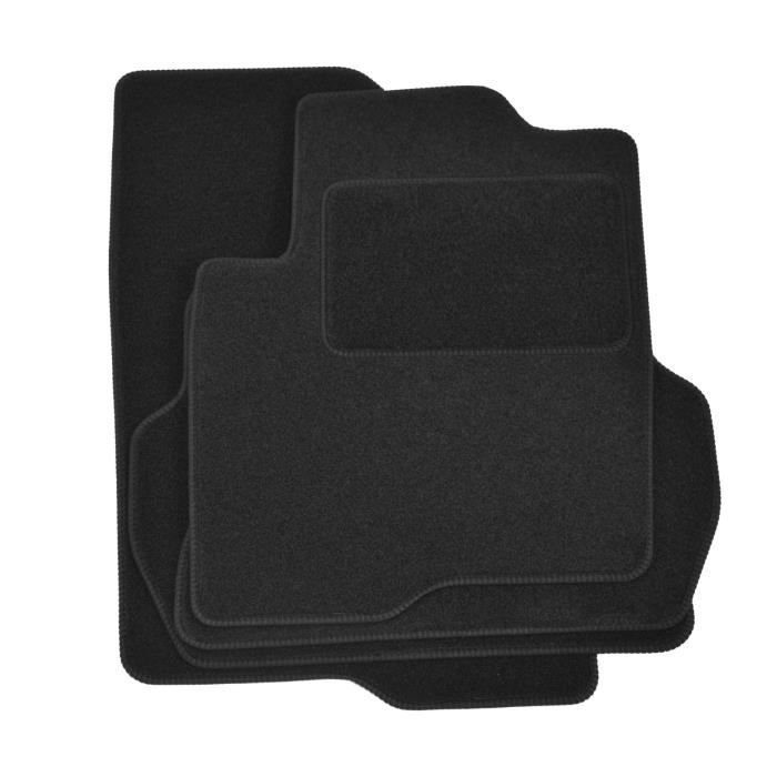Tapis de sol - Mazda - 2 - Velours noir - 4 pièces - Ajustement précis