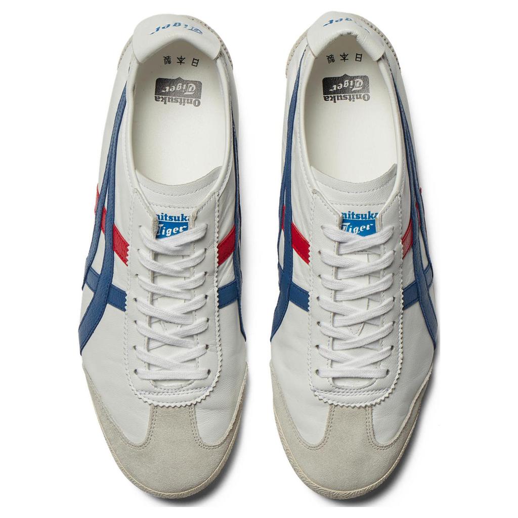 ONITSUKA TIGER Mexico 66 Nm Comfortable Versatile Non-Slip Wear-Resistant Low-Top Casual Shoes Unisex Sneaker White Blue 1183C319-100