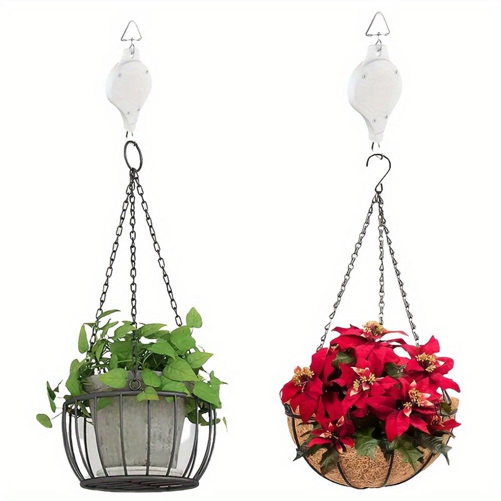 Садовые корзины Горшки Подвесной крючок Регулируемый подъемный шкив для растений Набор выдвижных шкивов Выдвижная вешалка для растений Крючок для подвешивания цветов