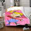 1pc Flannel Blanket, Helga,Blonde,Rugrats Pattern Printed Blanket, Sofa Bed Sofa Car Office Camping Travel Warm And Comfortable Soft Blanket