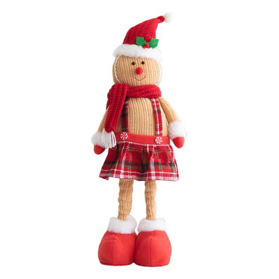 Пряничный человечек, кукла с длинными ногами, кукла-пряничка для девочек и мальчиков, плюшевая игрушка, рождественское украшение для вечеринок в офисе и дома