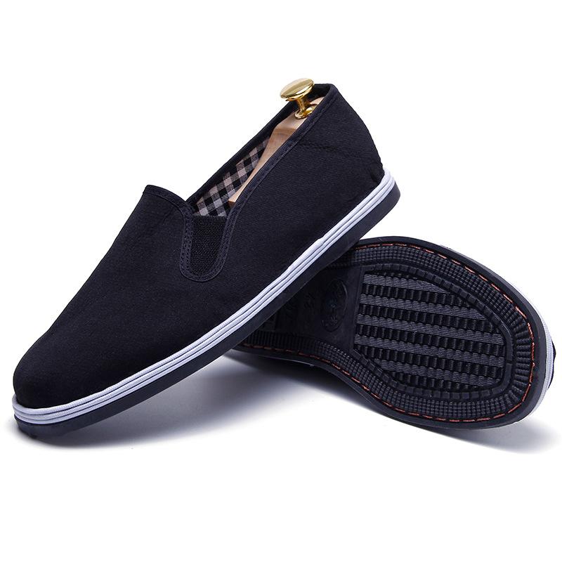 [Поддержка/] Старые пекинские матерчатые туфли, мужские туфли с одной педалью, подошва из говяжьих сухожилий, черные матерчатые туфли