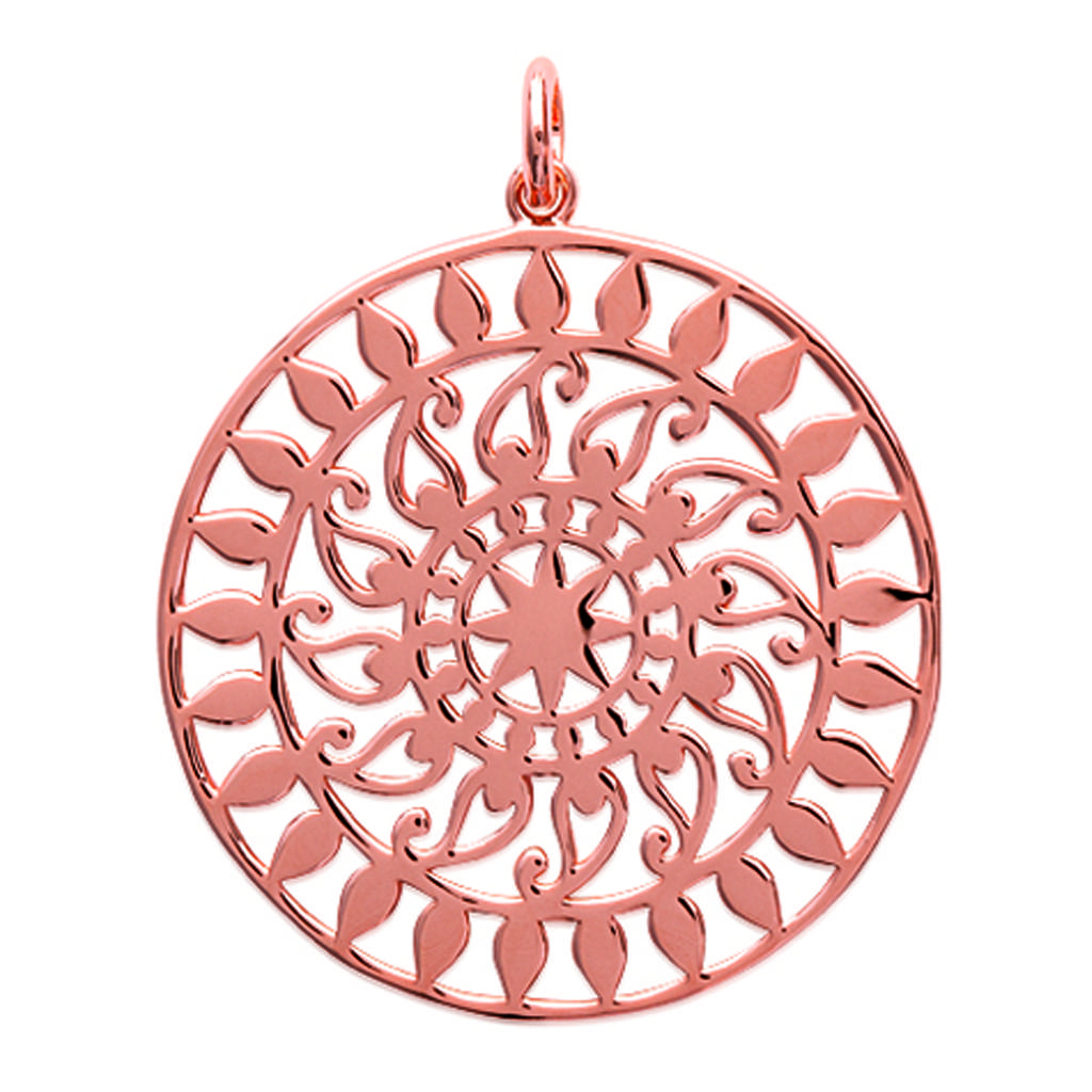 Les Trésors De Lily [L5749] - Gold Plated Pendant 'Carmen' Rose Gold - 30 Mm