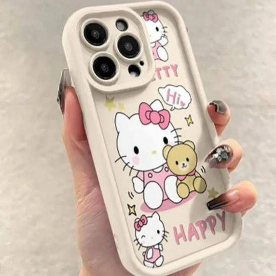Розовый чехол для телефона Hello Kitty для Apple 17 Pro Max/16/15/14/12 Pro - Мягкий, Стильный и Персонализированный Чехол