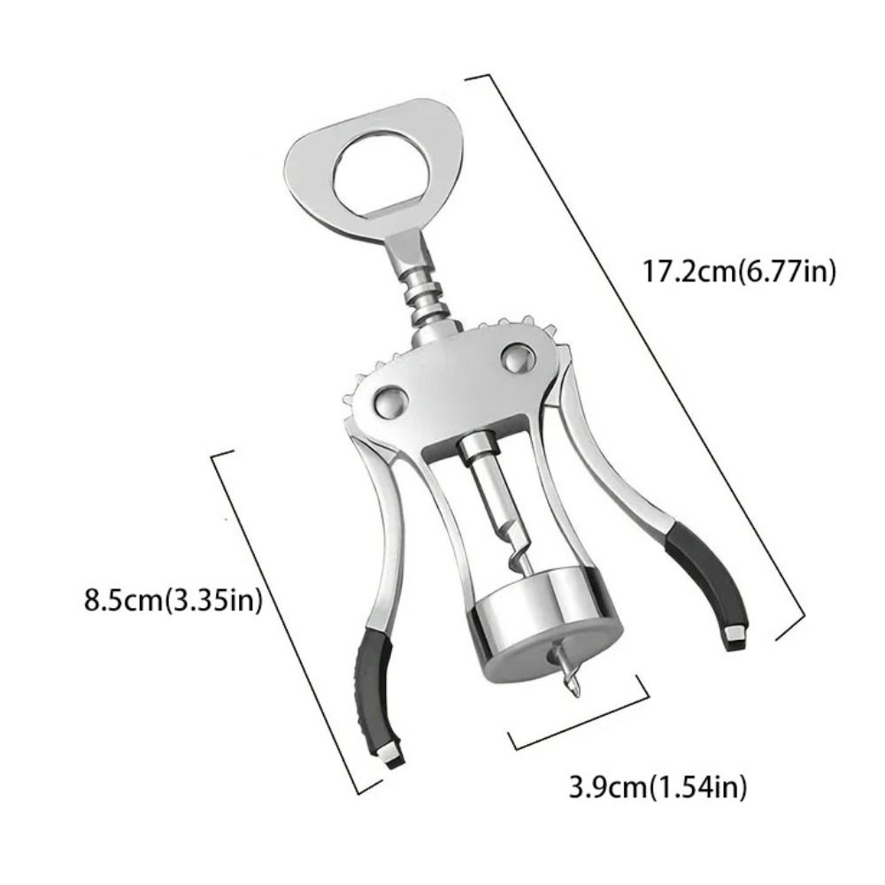 Stainless Steel Wine Corkscrew Spring Loaded Wine Bottles Cork Remover Bottles Opener Bars