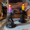 New Gothic Candlestick Table Decor Ornaments Halloween Owl /Crow Candle Holder