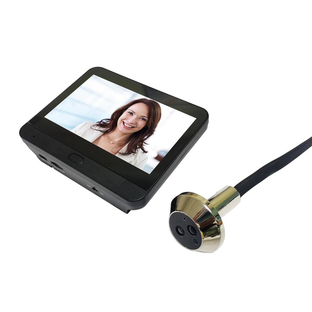 Wifi Indoor Camera 1080P Tuya Peephole Doorbell PIR Motion Detection Door Viewer Night Vision One Way Talk 5000mAh 4.3" LCD Screen