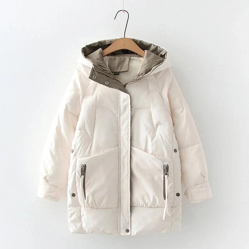 Women Winter Warm Thick Hooded Cotton Down Jacket Newest Long Padded Parka for Women Winter Loose Cotton Coat