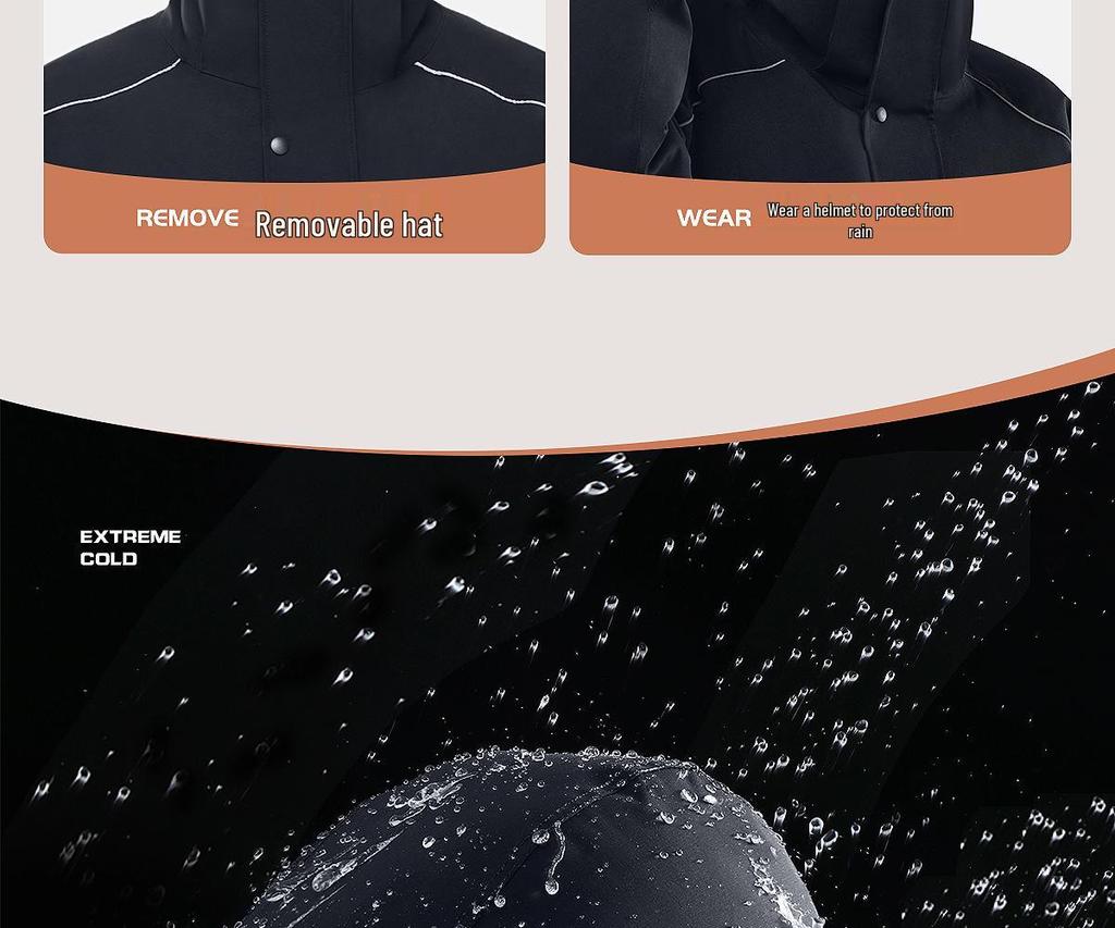 Ветровка для электровелосипеда Bemei с флисовой подкладкой, водонепроницаемая - Зимняя теплая, ветрозащитная, утолщенная, двухсторонняя.