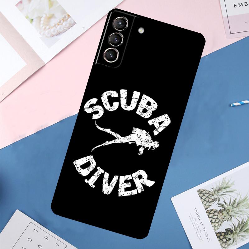 Scuba Diver Diving Case For Samsung Galaxy S23 S22 S24 Ultra Note 20 S20 S21 FE S9 S10 Note 10 Plus Back Cover