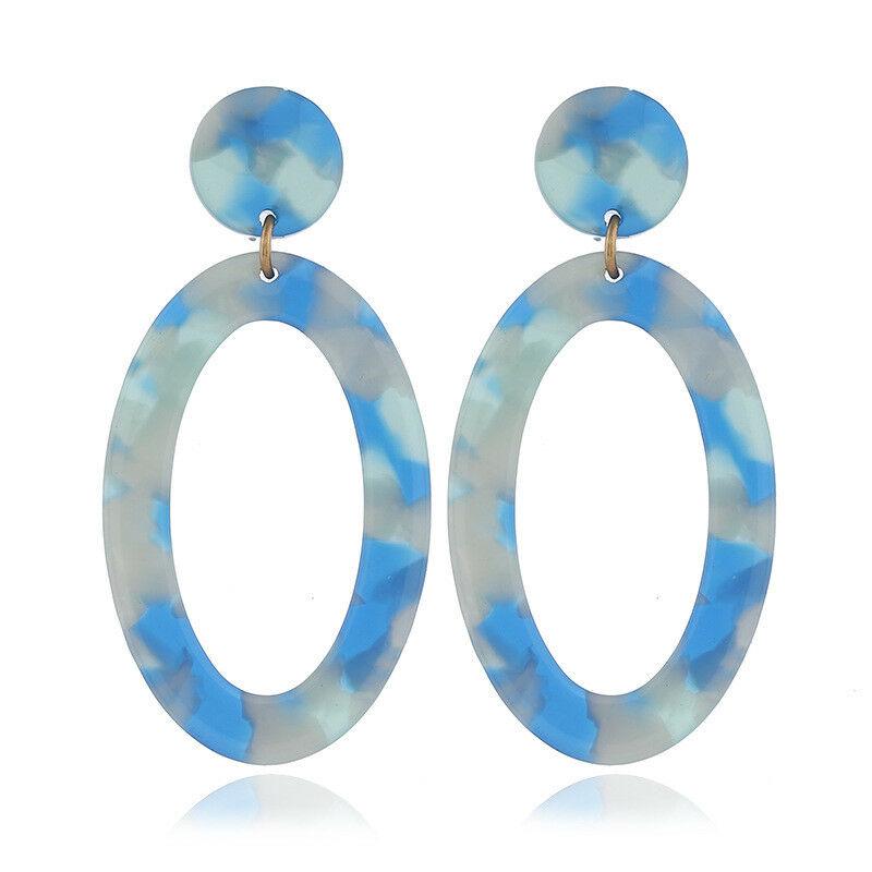 Модные женские геометрические ацетатные акриловые серьги леопардовые овальные серьги-гвоздики ювелирные изделия