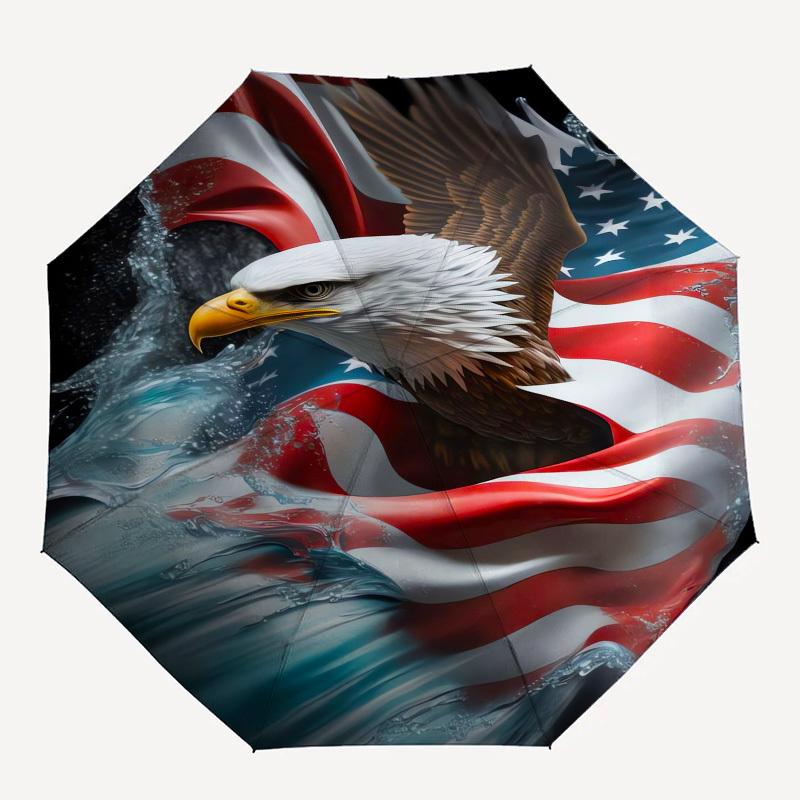 Eagle Flag- Automatic Umbrella,Suitable for Men and Women,Suitable for Birthdays, Christmas, Gifts for Fashion Lovers0919b