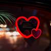 Солнечные Автомобильные Светодиодные Неоновые Огни Лампа на Окно в Форме Сердца Декор Салона Автомобиля Для Автомобилей Грузовиков Ночная Атмосфера