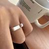 Silver Color Ring for Women Girl Jewelry Geometry Hollowed Out Design Overlapping Simple  Gift