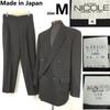 NICOLE Double Suit Set [Men M/Black] Jacket/Pants Japan Made(USED)