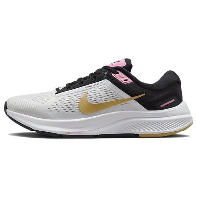 Air Zoom Structure 24 Белые Черные Пшеничные Золотые Женские Кроссовки Pink-Spell DA8570-106