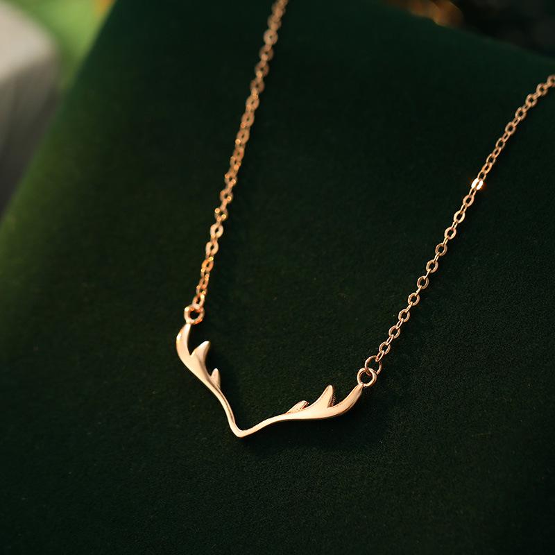 Серебряный кулон-олень Banyan Tree S925 в корейском лесном стиле, ожерелье для женщин