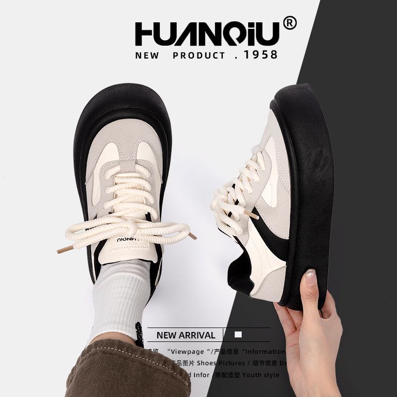 Global Platform Heightening Board Shoes Women's ZHQ5800 Spring New Student Versatile Women's Shoes Casual Trend Sports Shoes