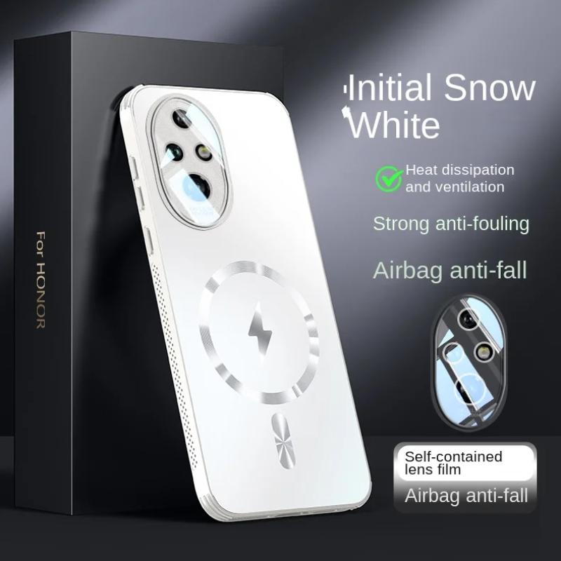 Для Magsafe Case для Honor 300 Ultra 200 Pro Жесткий матовый противоударный защитный чехол для объектива телефона Honor 200 100 Магнитный чехол