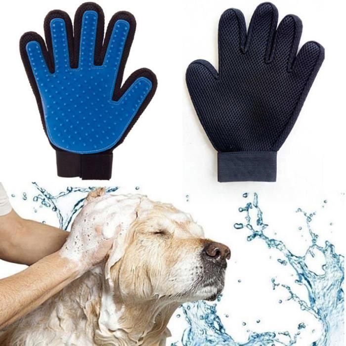Gant de toilettage - Brosse - Chien - Silicone - Massage - Nettoyage facile