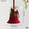 Plastic Tree Topper Wine Red Color Xmas Bell Festive Vibe Hanging Bauble  Xmas Tree Decor