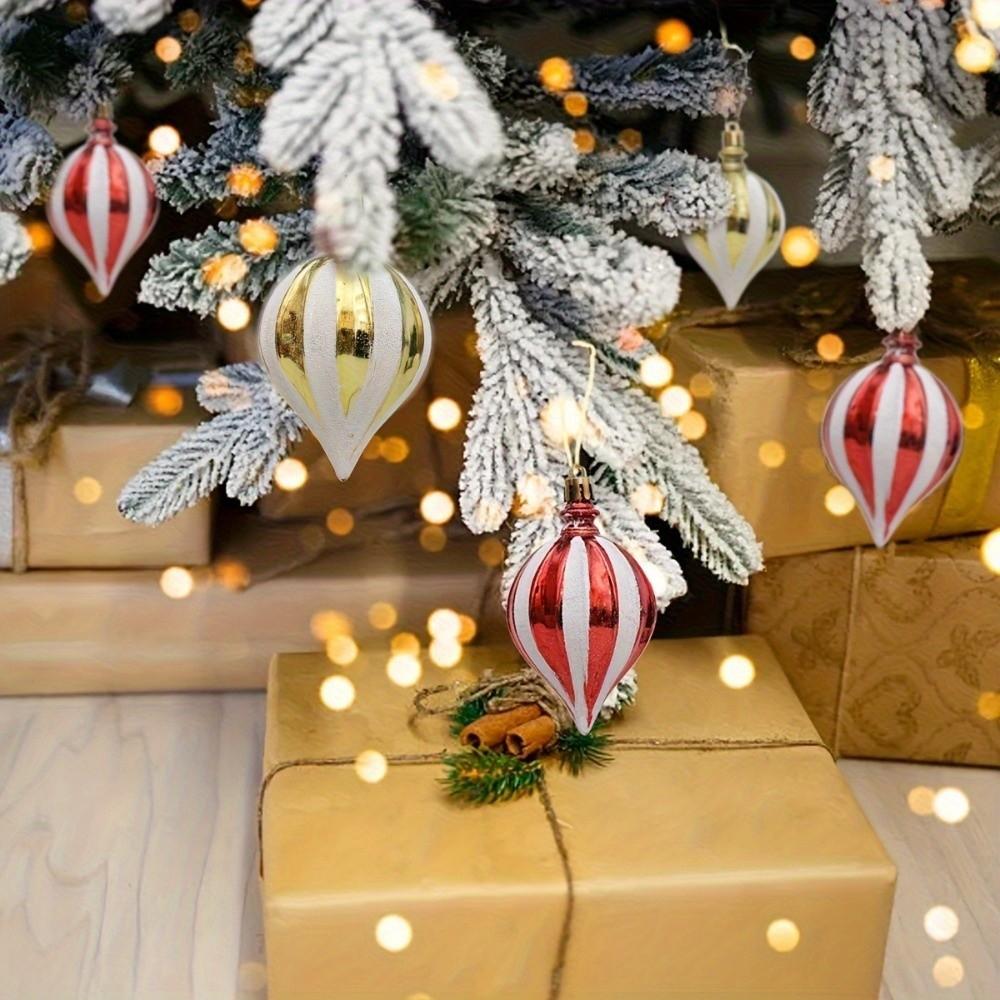 Mini Christmas Tree Pendants Plastic Merry Christmas Tree Decor Indoor Outdoor Ornaments