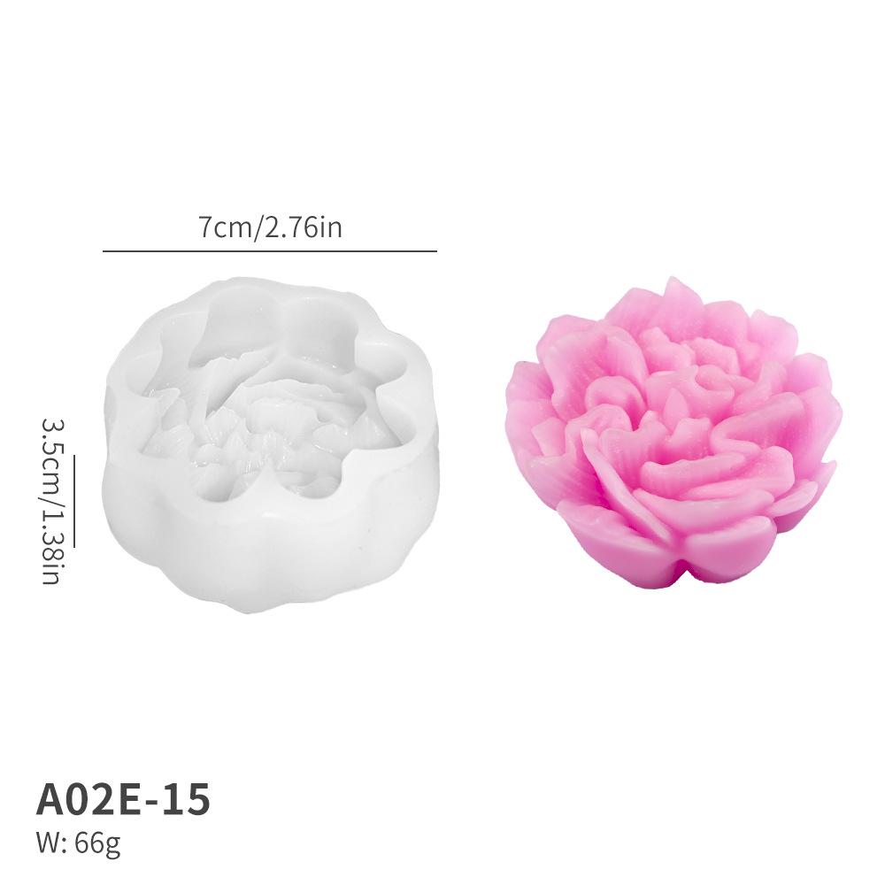 Силиконовая форма для свечи и мыла с ароматом лепестков розы 3D