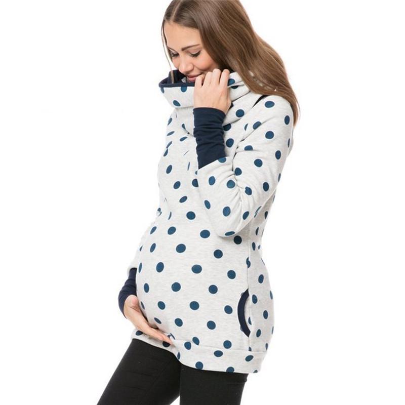 Толстовка для беременных и кормящих женщин, зимняя одежда для беременных, топы с капюшоном для грудного вскармливания, футболка, осенняя одежда