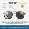 Летние солнцезащитные очки унисекс, меняющие цвет в стиле ретро, ​​с носоупорами, линзы из ПК с защитой от УФ-лучей, солнечный свет, пляжные очки для отпуска, уличные очки