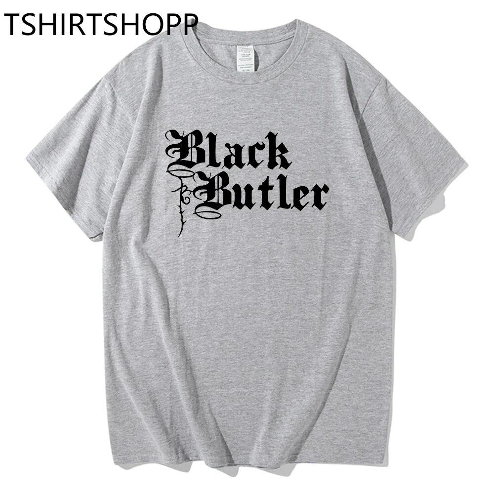 Аниме «Черный дворецкий», женская футболка в стиле Харадзюку, хлопковая футболка с короткими рукавами и принтом, уличная одежда с рисунком Гробовщика, футболки унисекс