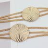 Gold Round Metal Parts Chain Tandem Waist Chain Ladies Decorative Dress Waist Hook Adjustment Belt