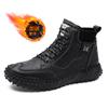 Fashion Winter Men's Boots Genuine Leather Soft Leather Plush Warm Snow Boots Waterproof Outdoor Men Boots Motorcycle Boots H759